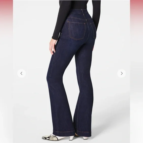 Spanx SPANXsculpt ReDefine High Rise Flare Jeans Dark Indigo Women’s Size 20 - Picture 6 of 11